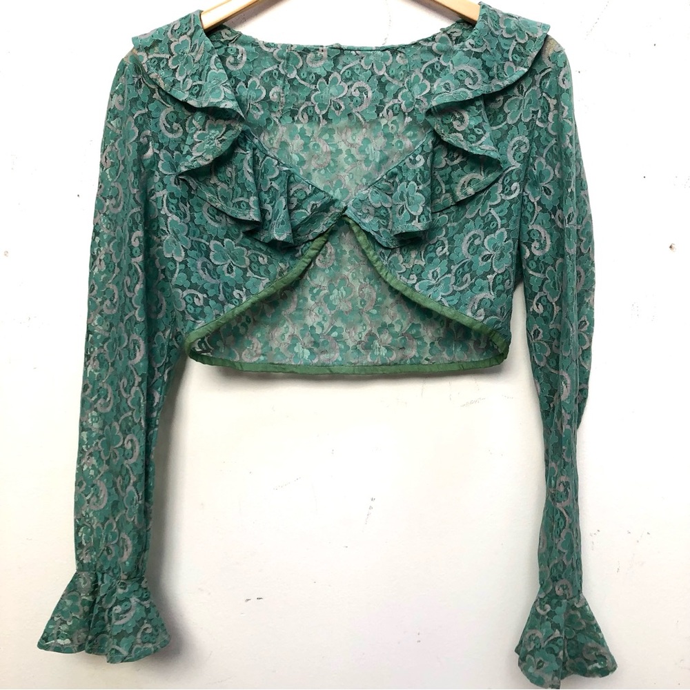 Green lace bolero